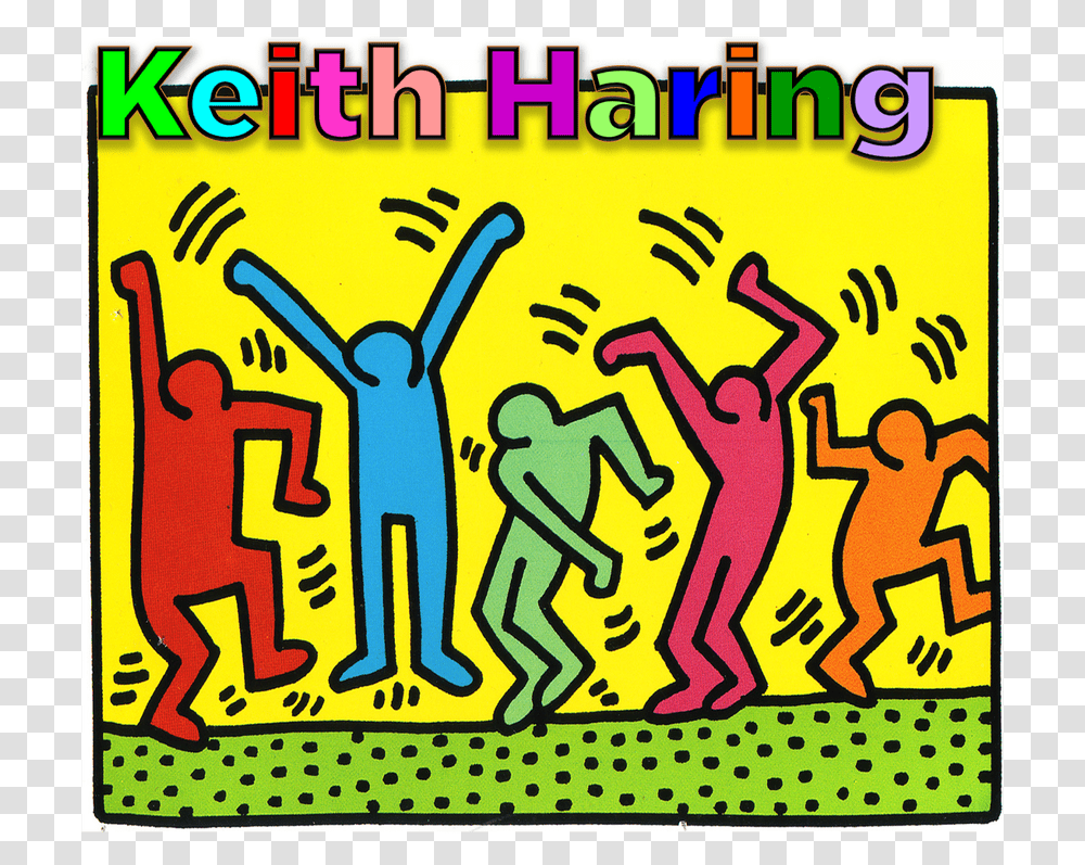 Picture Keith Haring Art People Dancing, Graffiti, Label, Poster Transparent Png