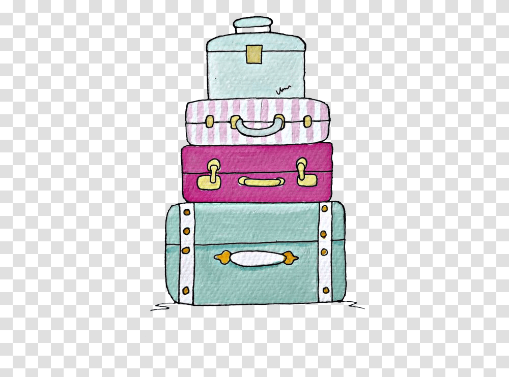 Picture Library Luggage Drawing Suitcase Illustration, Birthday Cake, Dessert, Food, Blanket Transparent Png