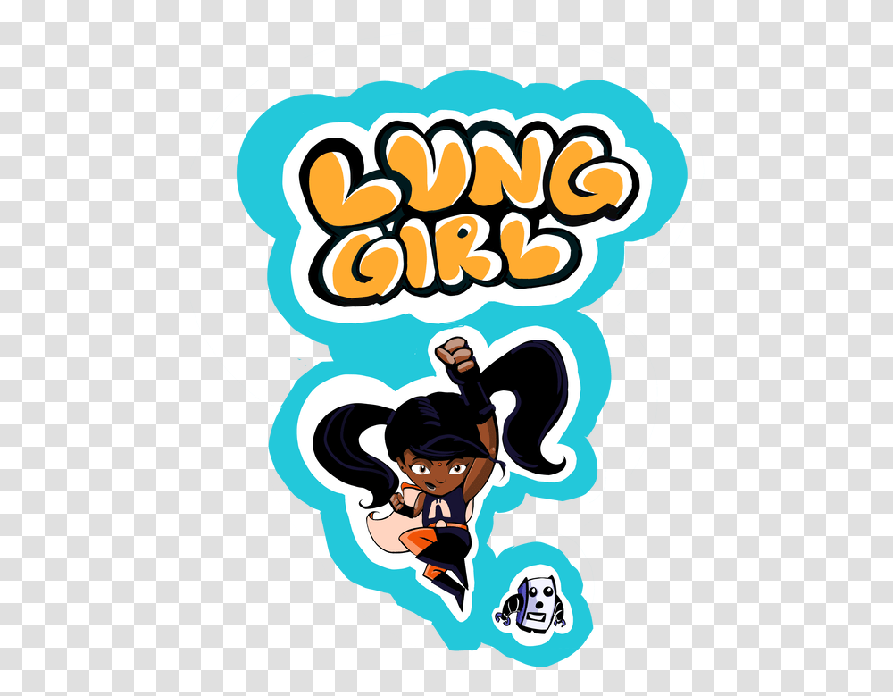 Picture Lung Girl Superhero, Label, Poster, Advertisement Transparent Png