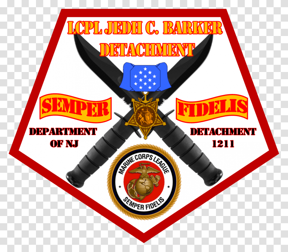 Picture Marine Corps League, Label, Logo Transparent Png