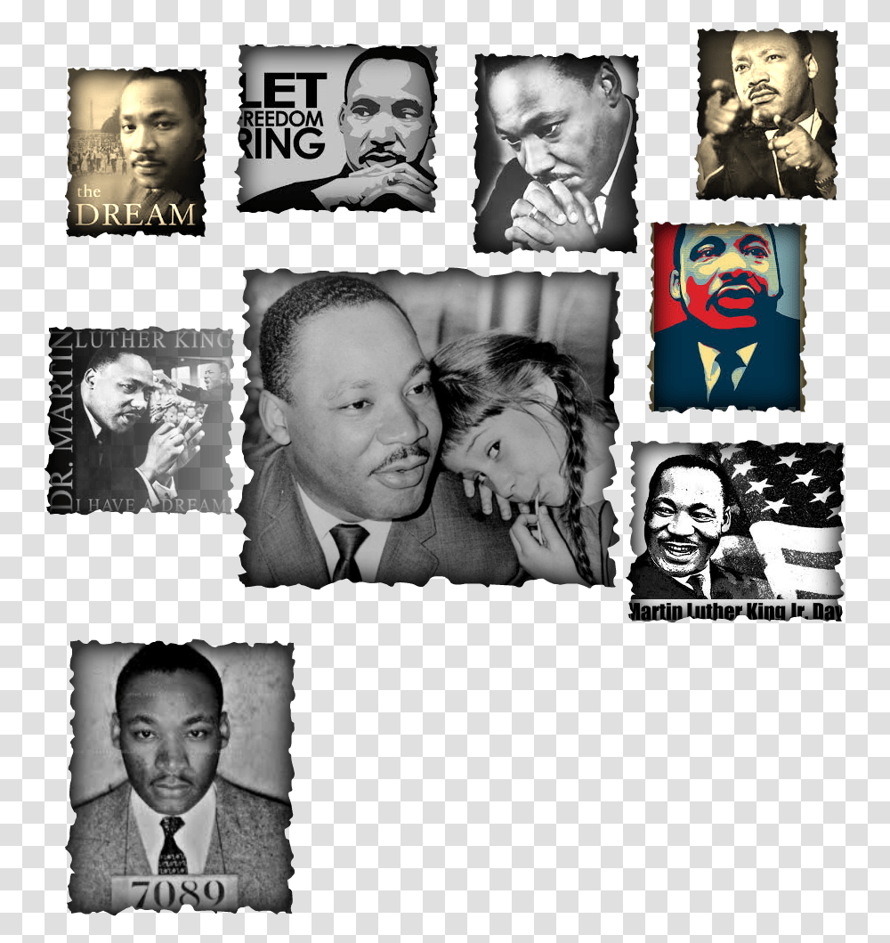 Picture Martin Luther King Jr, Collage, Poster, Advertisement, Person Transparent Png
