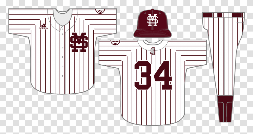 Picture Mississippi State Baseball Home Jersey, Number Transparent Png
