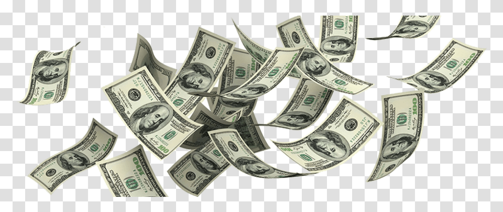 Picture Money Falling Background, Dollar, Wristwatch Transparent Png