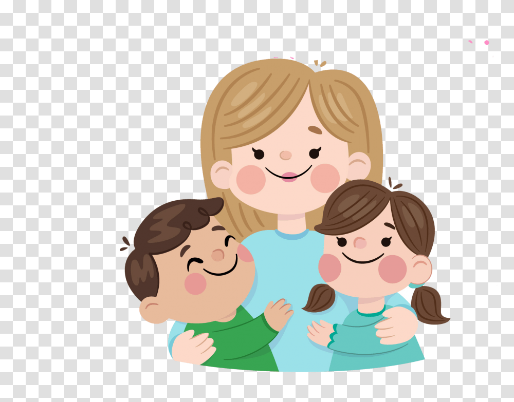 Picture Mother And Child Animation, Food, Female, Art, Girl Transparent Png