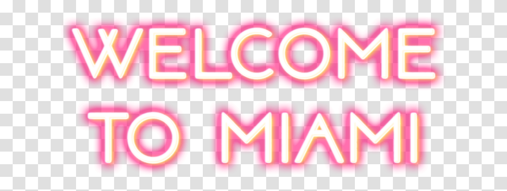 Picture Neon Pink Welcome, Alphabet, Light, Pac Man Transparent Png