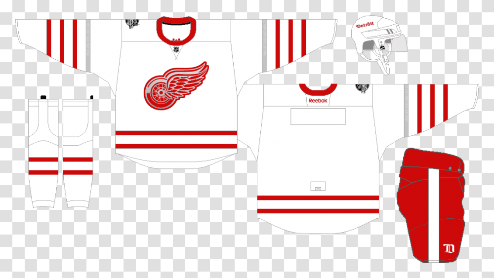 Picture Nhl Uniform Matchup Database Red Wings, Label, Carton Transparent Png
