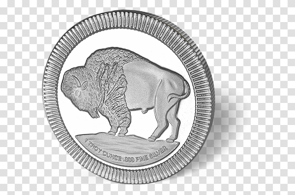 Picture Of 1 Oz Silver Buffalo Round Skip Goldie Amp The Gingerbreads, Coin, Money, Elephant, Wildlife Transparent Png