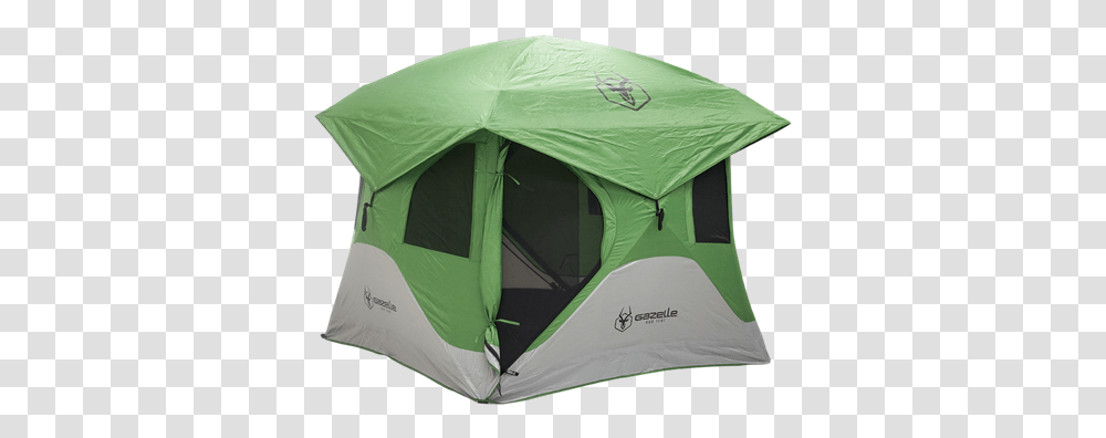 Picture Of 3 Person Gazelle T3 Hub Tent Green Gazelle Tent, Mountain Tent, Leisure Activities, Camping, Crowd Transparent Png