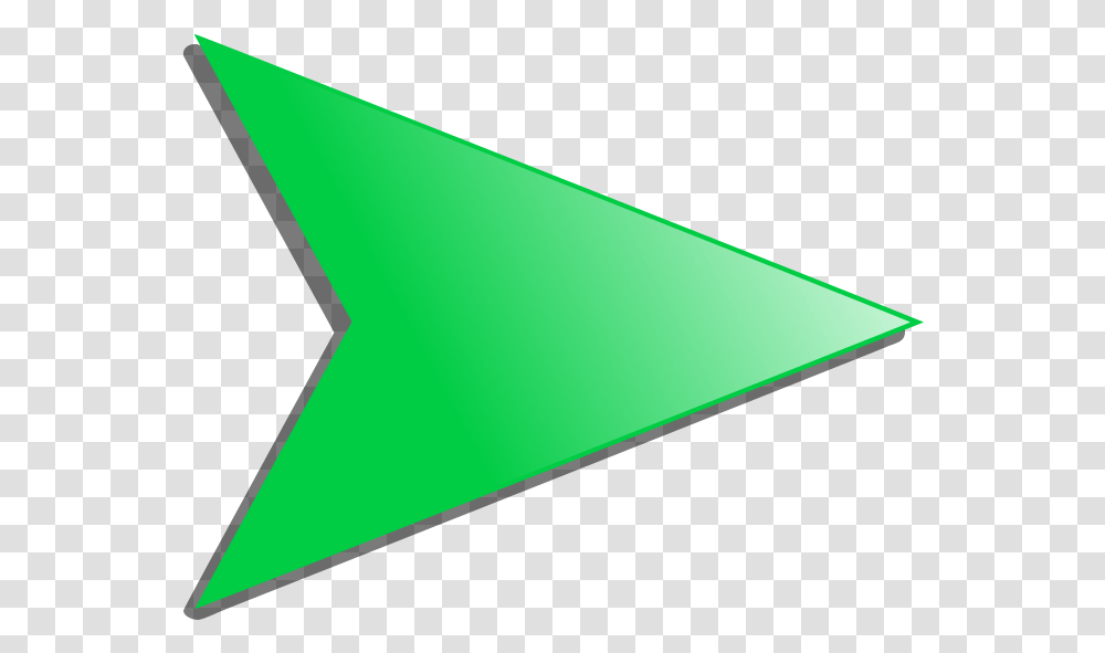 Picture Of A Arrow Pointing Green Arrow Pointing Right, Triangle, Business Card, Paper, Text Transparent Png