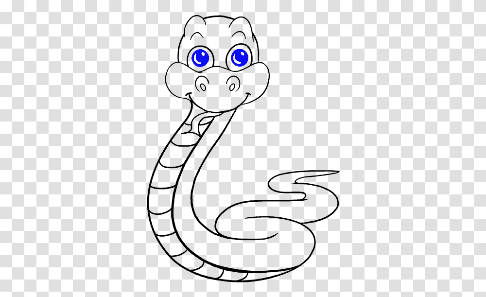 Picture Of A Cartoon Snake, Gray, Light Transparent Png