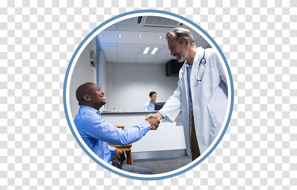 Picture Of A Medical Professional Shaking The Hand Doctor Shaking Hands With Patient, Person, Human, Apparel Transparent Png