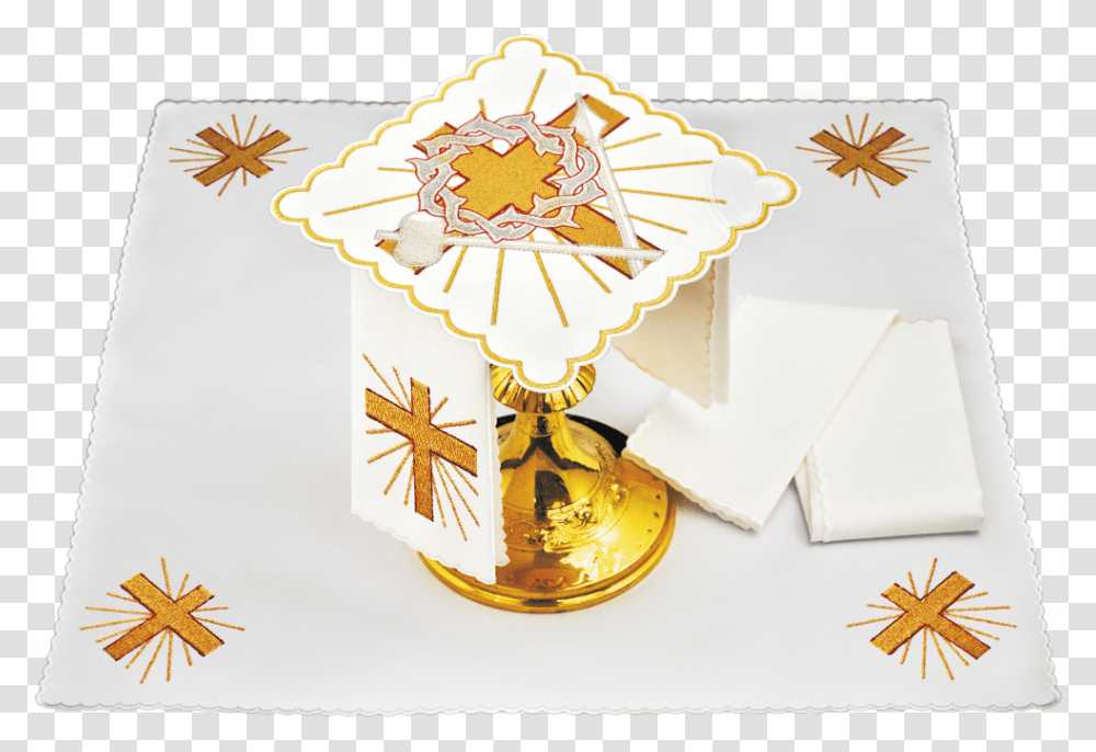 Picture Of Altar Linen Set Corporal Eucharist, Envelope, Birthday Cake, Dessert, Food Transparent Png