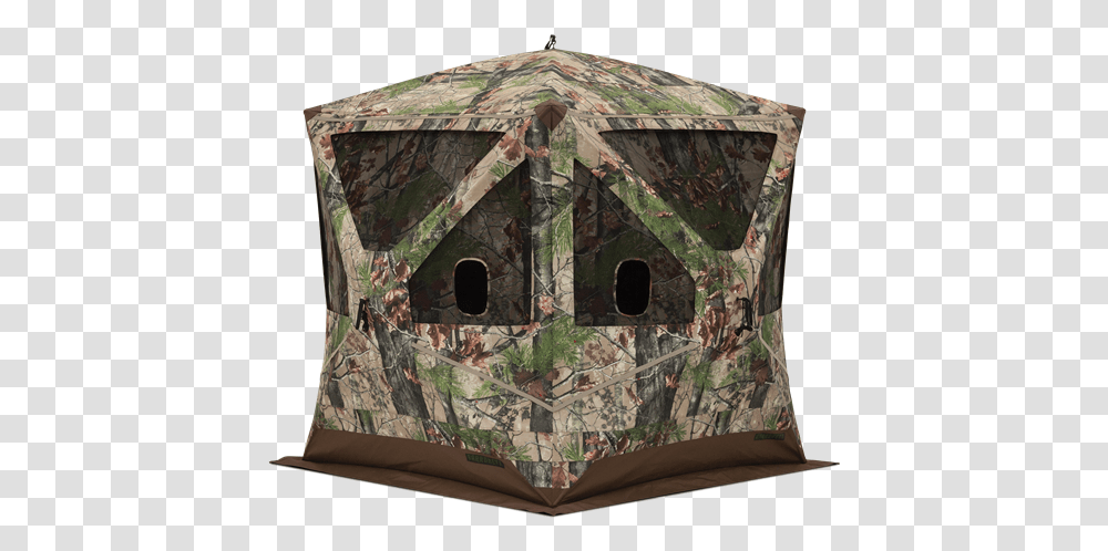 Picture Of Bx350bw Barronett Big Ox Backwoods Hunting Blind Hub, Military Uniform, Box, Camouflage, Den Transparent Png
