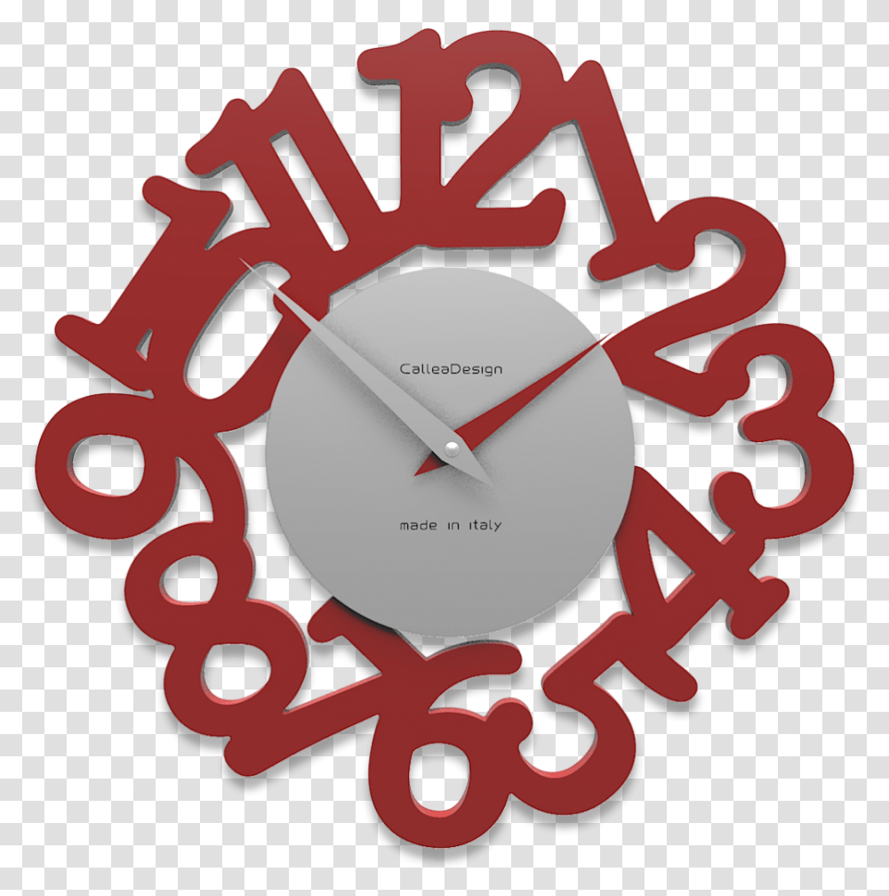 Picture Of Callea Design Modern Wall Clock Mat Ruby Red Kitchen Clock, Analog Clock, Dynamite, Bomb, Weapon Transparent Png