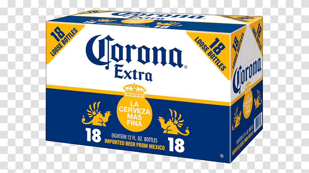 Picture Of Corona Extra 18 Pack Bottles Box, Food, Logo Transparent Png