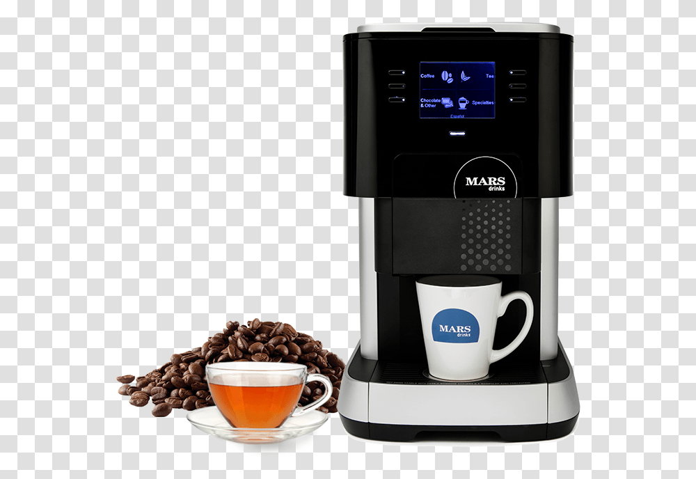 Picture Of Flavia 500 Cup And Beans, Coffee Cup, Espresso, Beverage, Drink Transparent Png