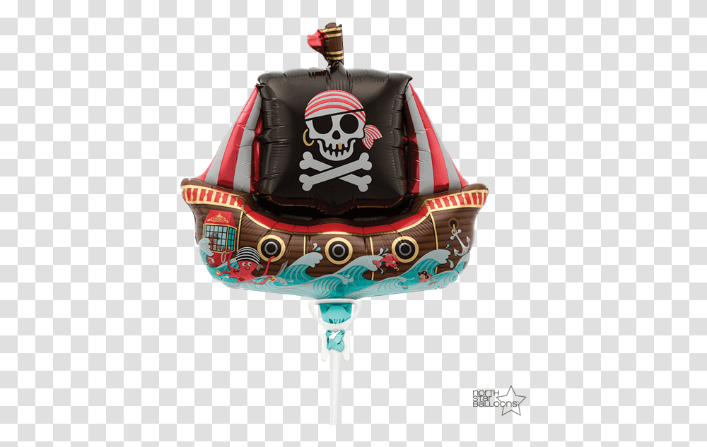 Picture Of Foil Balloon Pirate Ship Balloon, Helmet, Apparel Transparent Png