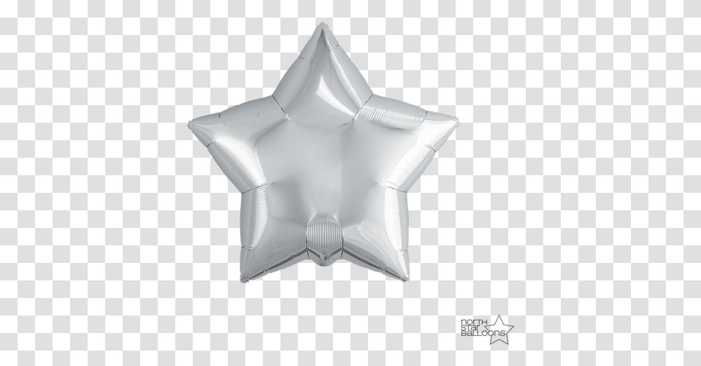 Picture Of Foil Balloon Silver Star 23cm Silver Star Foil Balloon, Star Symbol, Aluminium, Blouse Transparent Png