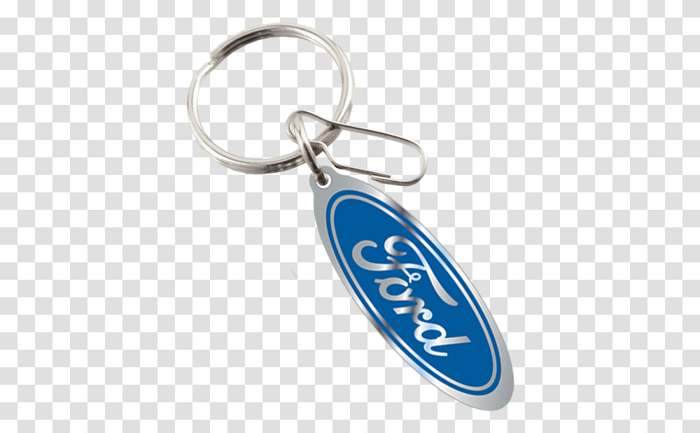 Picture Of Ford Logo Enamel Key Chain Keychain, Silver, Fishing Lure, Bait, Pendant Transparent Png