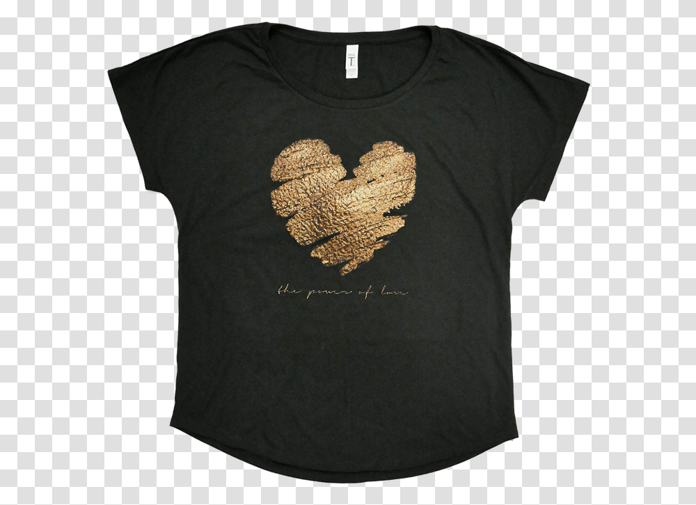 Picture Of Golden Heart, Apparel, T-Shirt, Sleeve Transparent Png