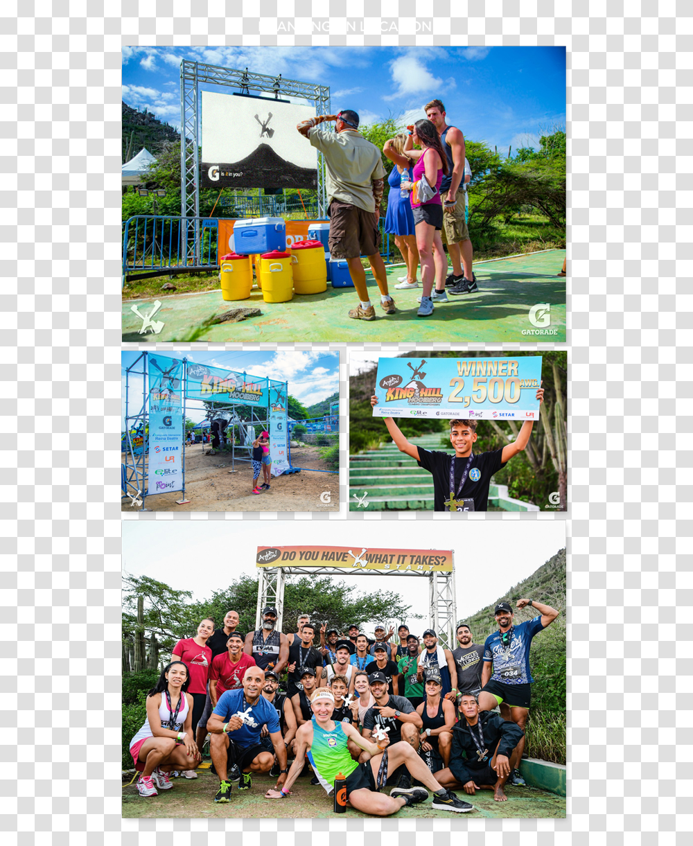 Picture Of King Of The Hill Event Branding On Location, Person, Shorts, Collage Transparent Png