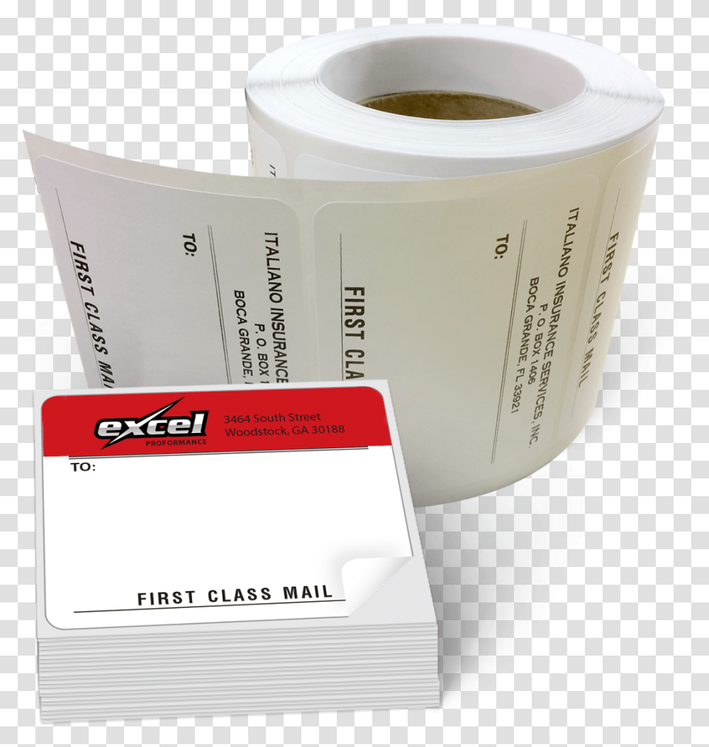 Picture Of Mailing Labels On A Roll Label, Tape, Paper, Business Card Transparent Png