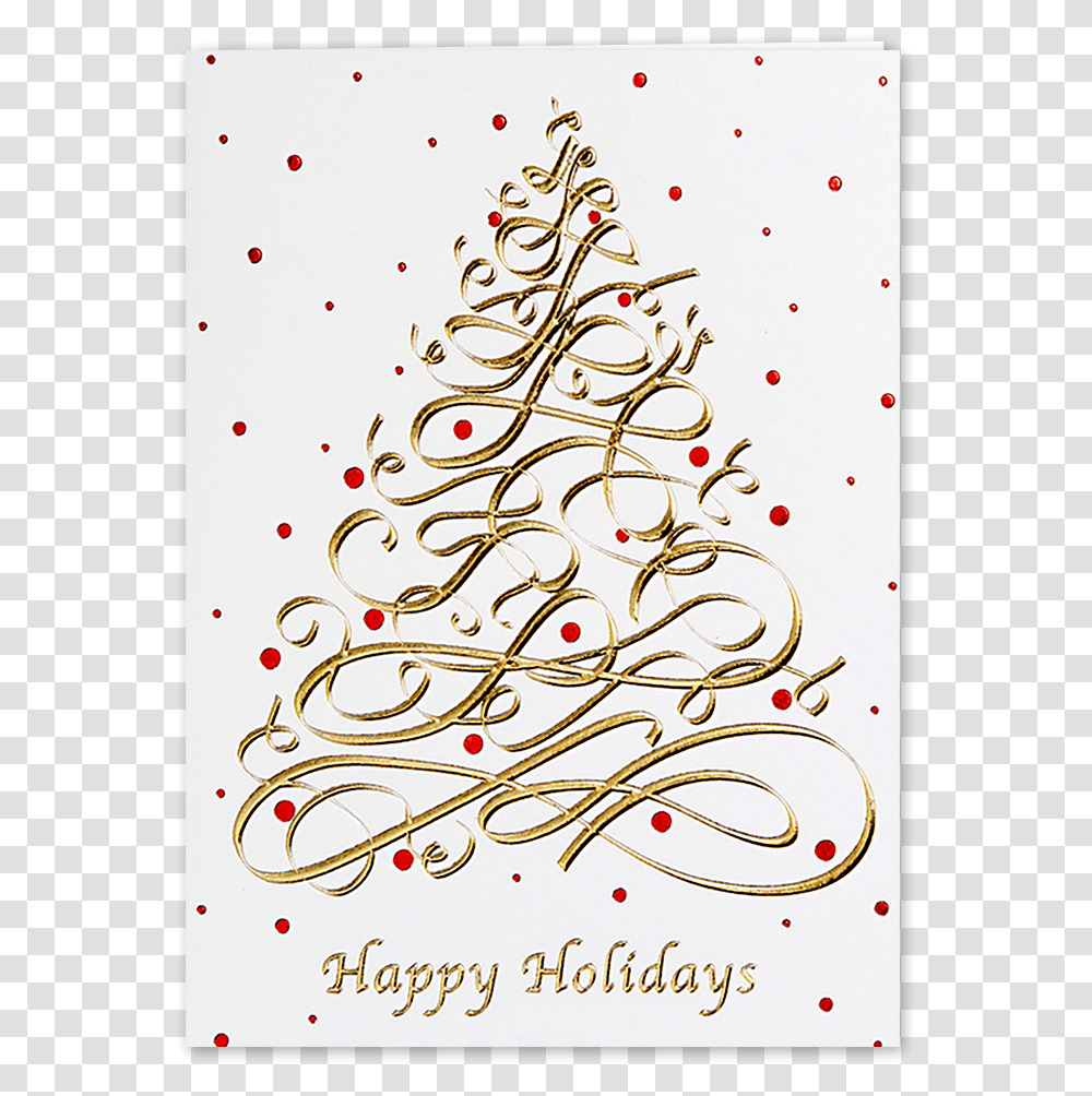 Picture Of Modern Tree Greeting Card Happy Holiday Greetings, Paper, Bird, Animal Transparent Png
