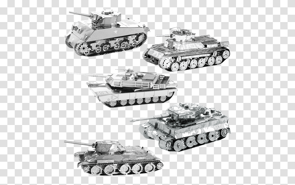 Picture Of Set Tanks Metal Earth Tiger Tank, Army, Vehicle, Armored, Military Uniform Transparent Png