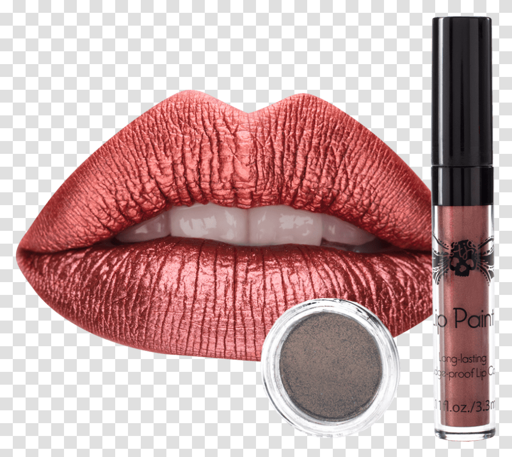 Picture Of Spoiled Metallic Lip Color Lip Gloss, Cosmetics, Lipstick, Mouth Transparent Png