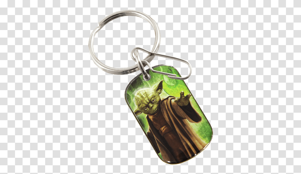 Picture Of Star Wars Yoda Domed Key Chain Keychain, Pendant, Cat, Pet, Mammal Transparent Png