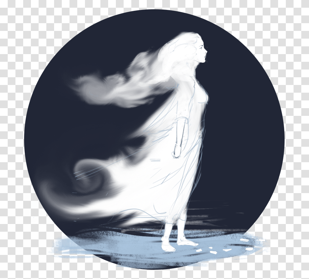 Picture Of The Ghost Sad Ghost Girl Art, Bird, Animal, Cat, Drawing Transparent Png
