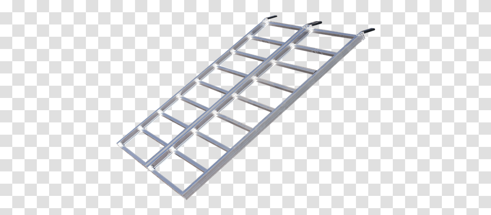 Picture Of Tx102 Ramp Bi Fold Tri Fold Atv Ramp, Staircase, Aluminium, Grille, Railway Transparent Png