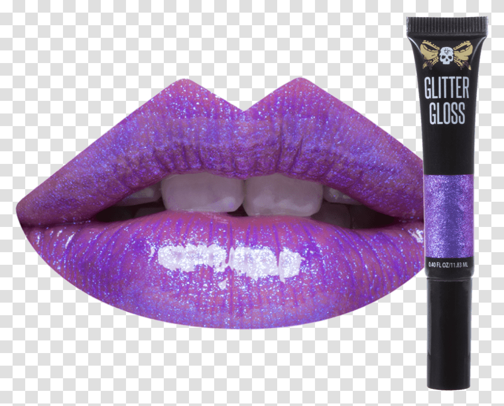 Picture Of Viper Glitter Lip Gloss Purple Lip Gloss, Cosmetics, Mouth, Lipstick, Light Transparent Png