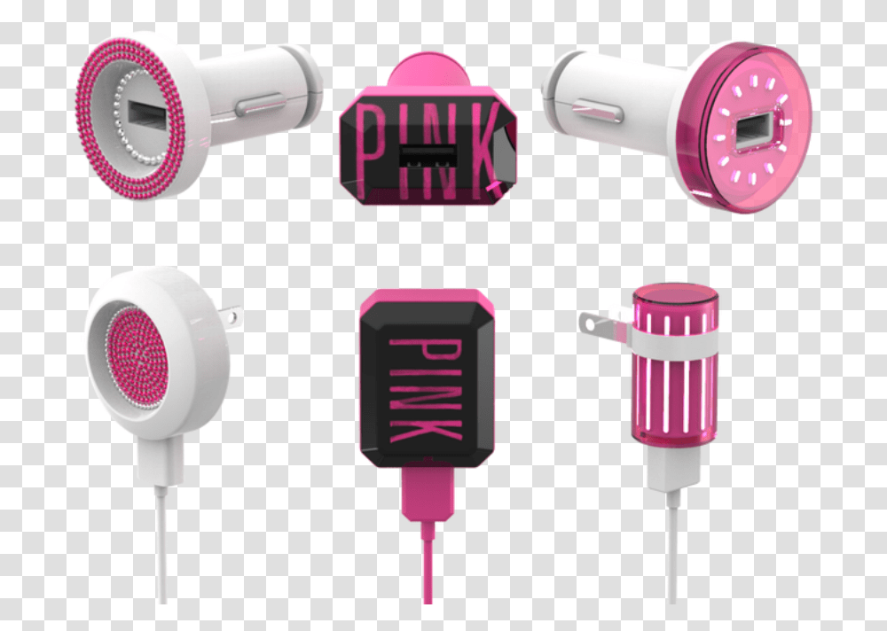 Picture Pink Victoria's Secret Charger, Adapter, Light, Plug, Appliance Transparent Png
