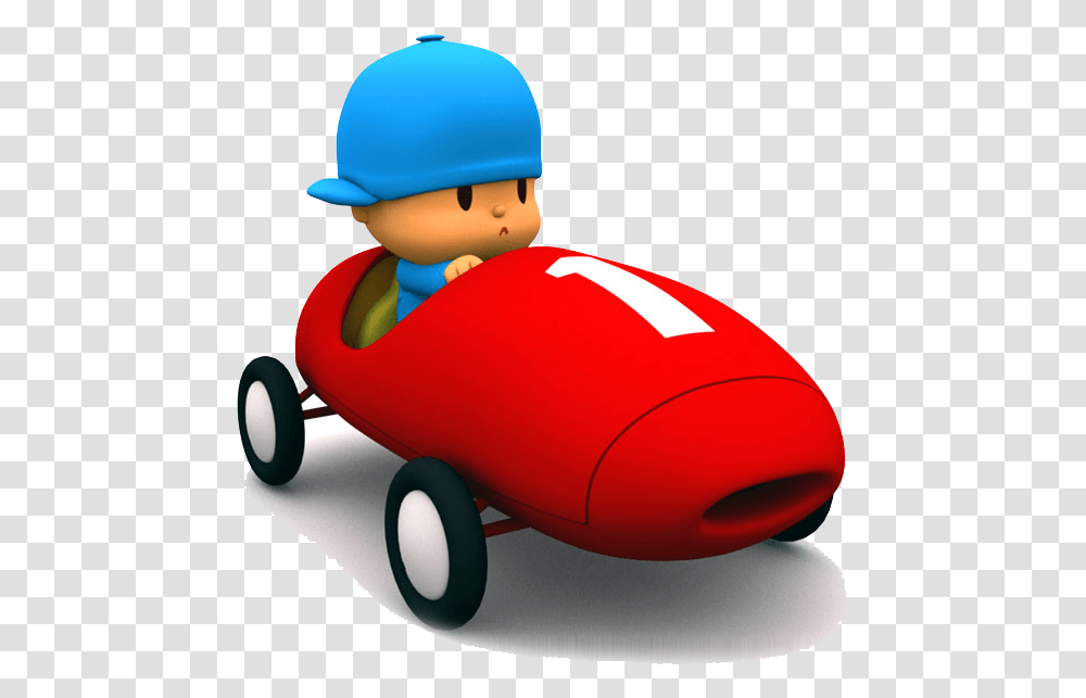 Picture Pocoyo Race Car, Toy, Clothing, Apparel, Helmet Transparent Png