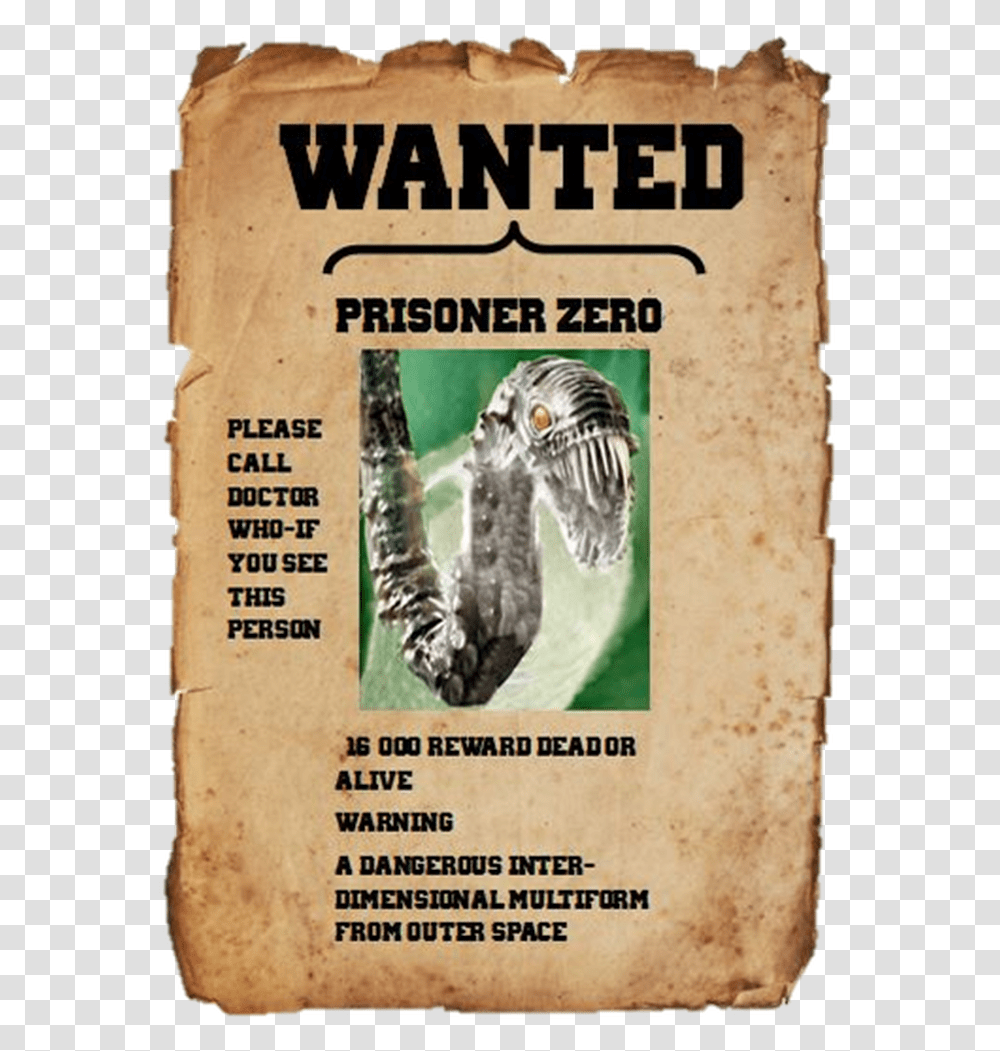 Picture Prisoner Zero Doctor Who Wanted Poster, Advertisement, Flyer, Paper, Animal Transparent Png
