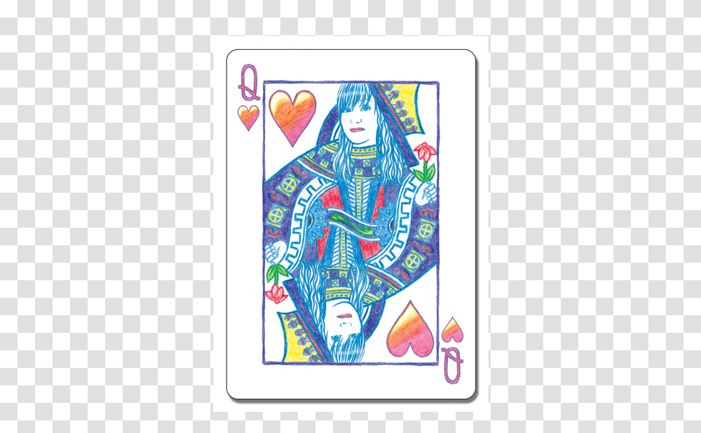 Picture Queen Of Hearts Playing Card, Doodle, Drawing, Person, Modern Art Transparent Png