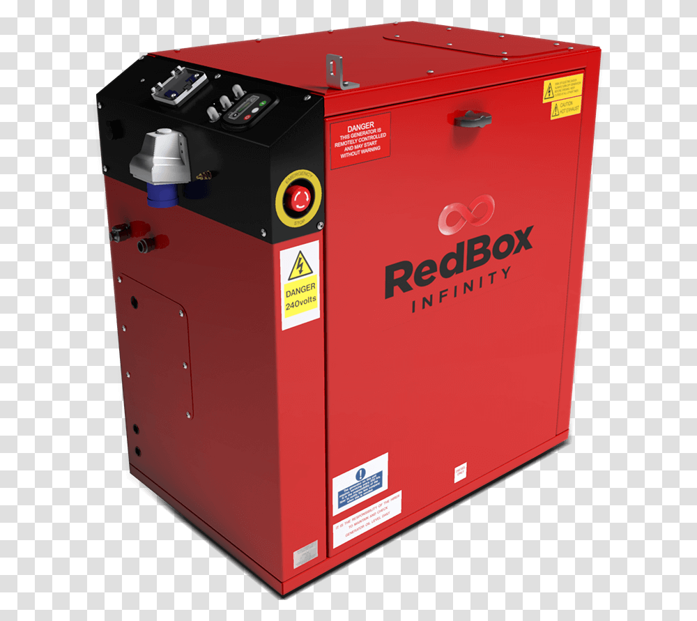 Picture Red Box Power, Machine, Generator Transparent Png