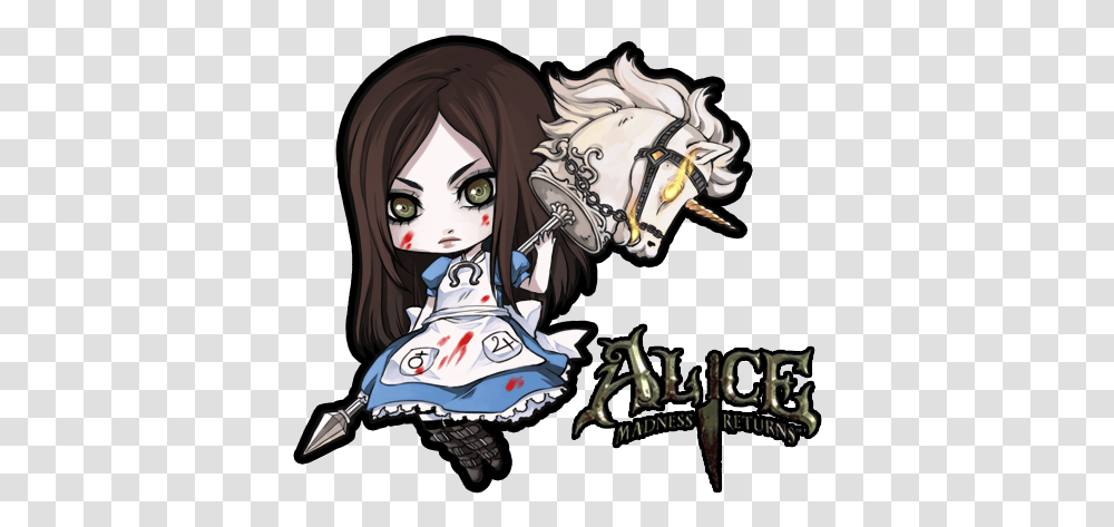 Picture Royalty Free Library Chibi American Macgee Alice Madness Returns Chibi, Book, Manga, Comics, Person Transparent Png
