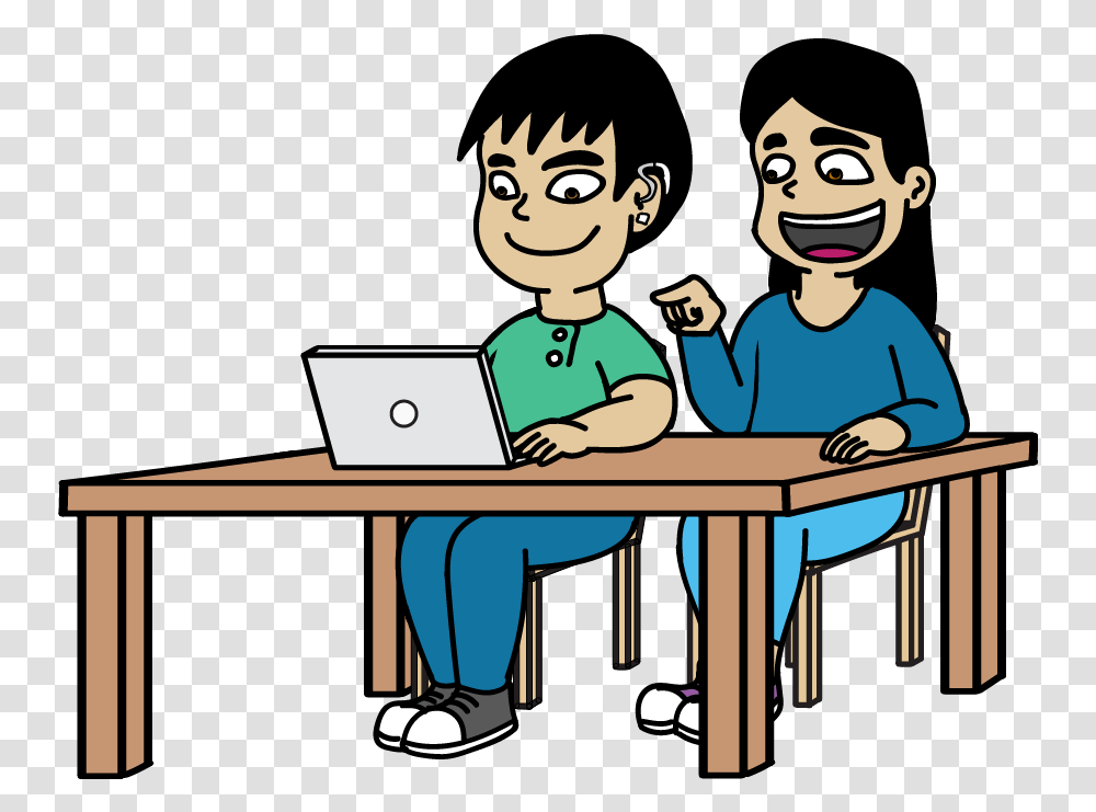Picture Royalty Free Stock Learnzillion Blog Emily Students Collaborating Clip Art, Person, Table, Furniture, Reading Transparent Png
