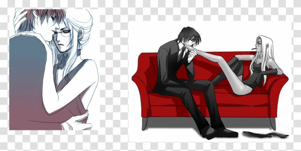Picture Sir Integra X Alucard, Furniture, Person, Human, Couch Transparent Png
