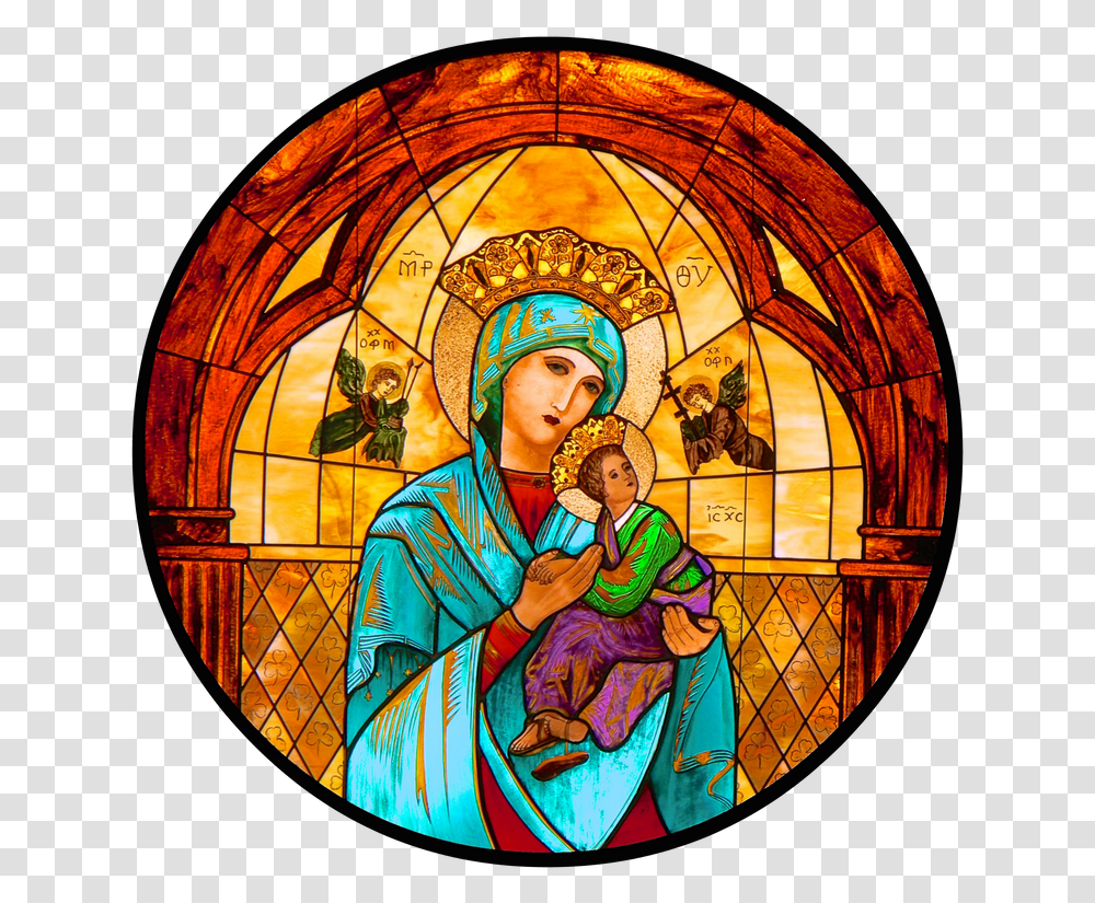 Picture Stained Glass, Person, Human, Painting Transparent Png