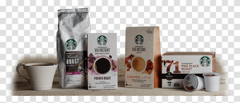 Picture Starbucks K Cups And Bags, Book, Box, Cardboard, Plant Transparent Png