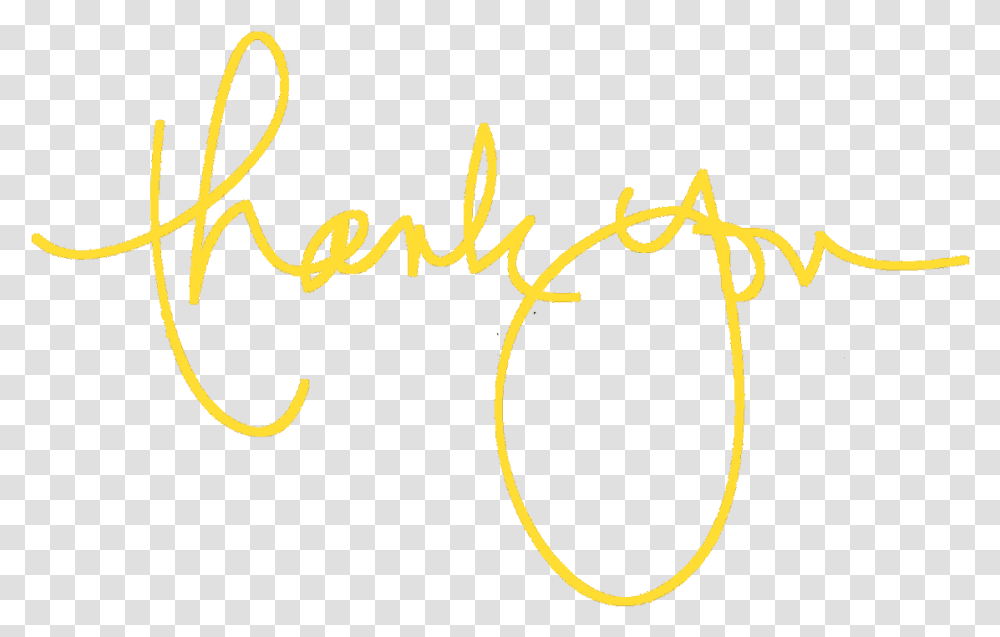 Picture Thank You Yellow, Handwriting, Calligraphy, Alphabet Transparent Png