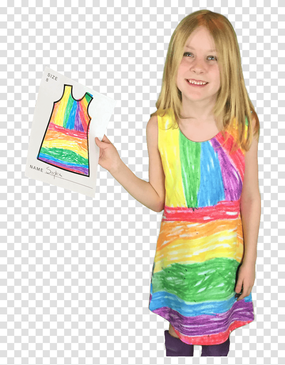Picture This Dress Unusual Kids Clothes, Person, Human, Apparel Transparent Png