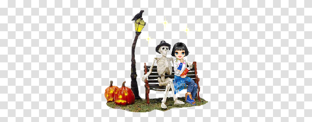 Pictures Animations Halloween Myspace Cliparts Halloween Gifs, Person, Human, Skeleton, Plant Transparent Png