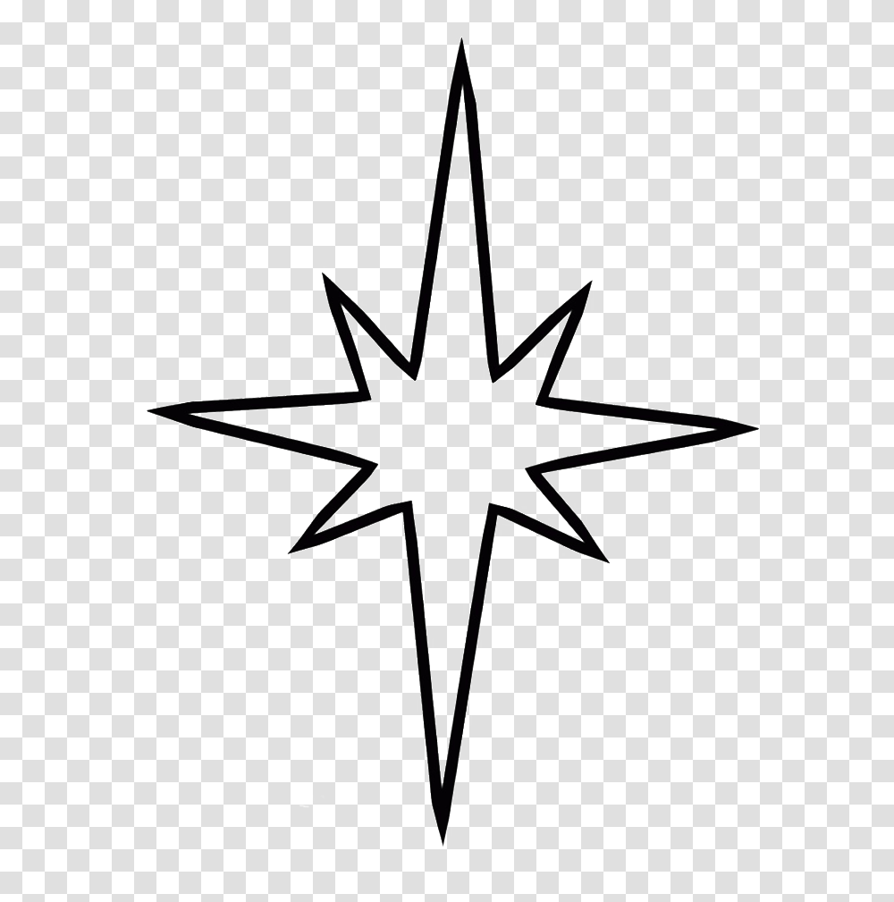 Pictures Christmas Star Coloring For Kids, Star Symbol, Cross Transparent Png