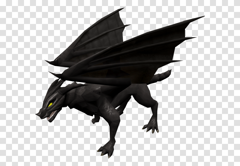 Pictures Of Black Dragons Runescape Black Dragon, Bird, Animal Transparent Png
