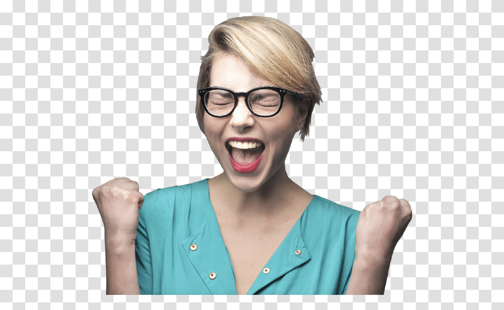Pictures Of Excited People People With Glasses, Person, Face, Female, Accessories Transparent Png