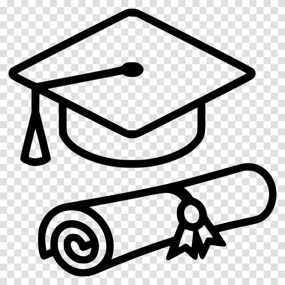 Pictures Of Graduation Hat And Diploma, Label, Stencil, Lawn Mower Transparent Png
